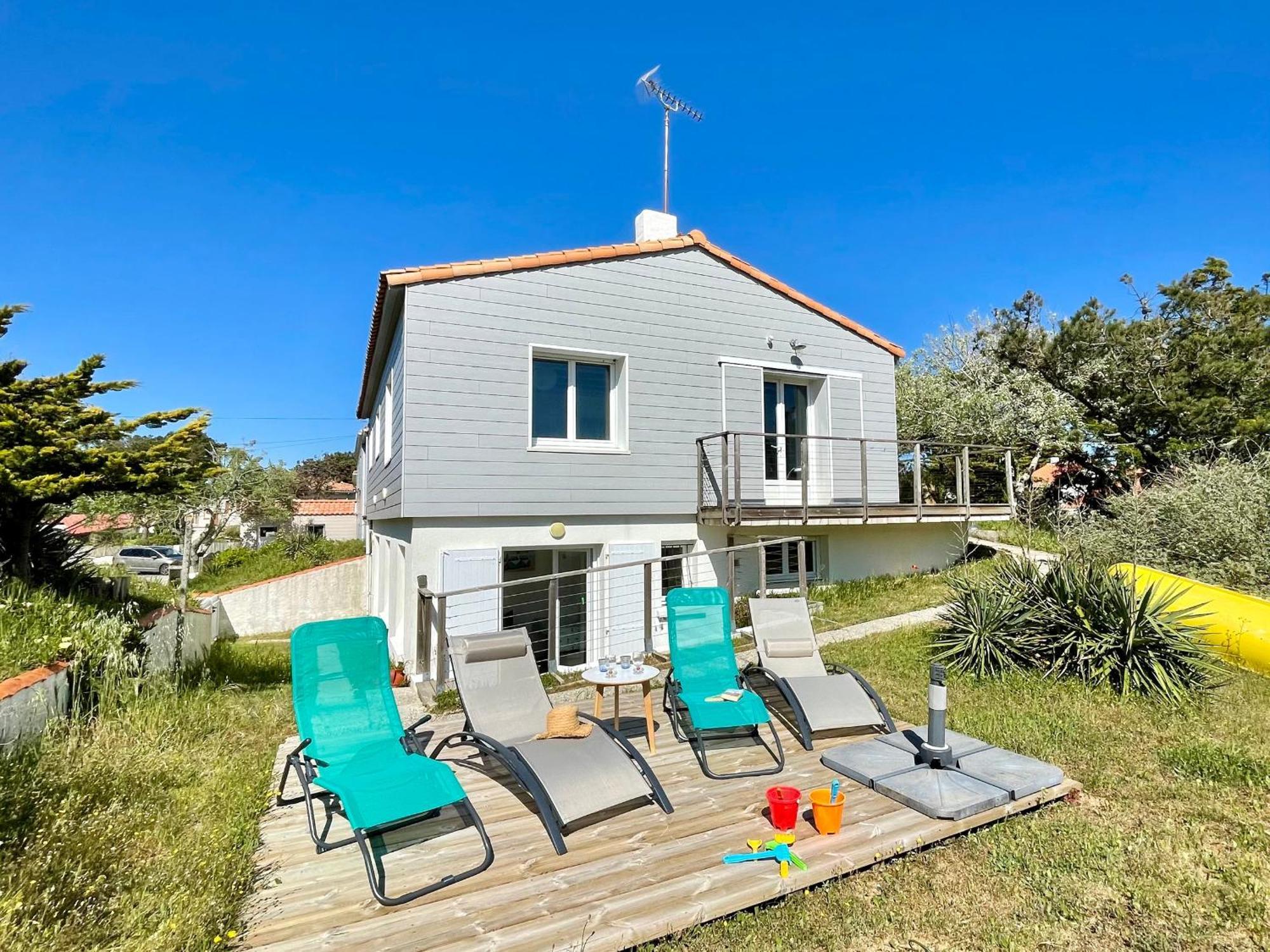 Maison Familiale Au Calme, Proche Plage, 9 Couchages, Terrasses, Wifi, Garage Velo - Bretignolles-Sur-Mer - Fr-1-231-203 外观 照片